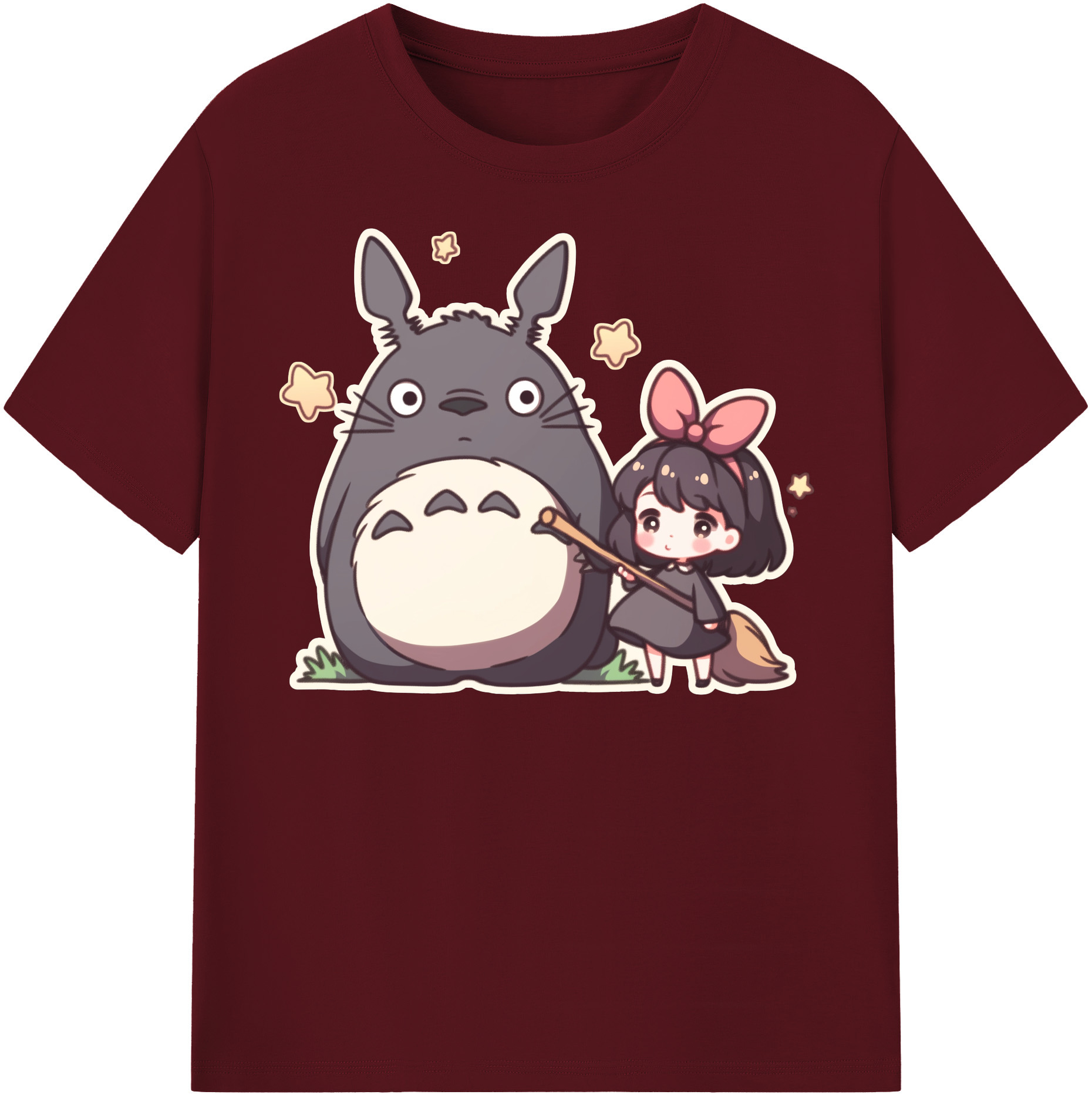 （画像用） となりのトトロ 草壁メイ 草壁サツキ My Neighbor Totoro Satsuki Kusakabe Mei Kusakabe 綿100％半袖Tシャツ（フロントプリント）